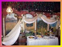 Decoracion y ambientacion con telas para bodas.