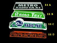 Venta de carteles para taxis.