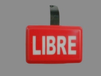 Accesorios para taxis de banderita de libre.